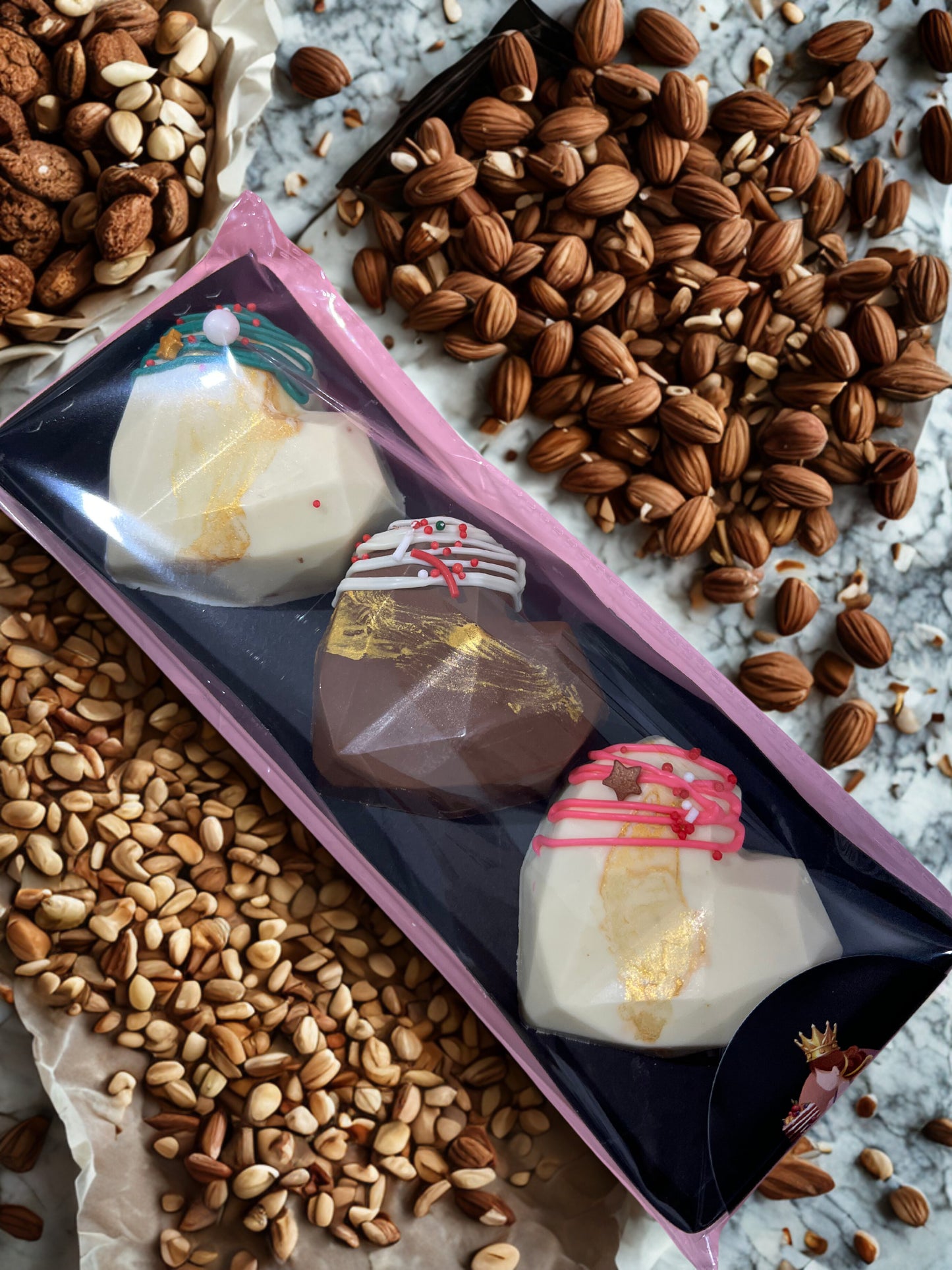 Pack of Three Mini Each Flavour Hearts